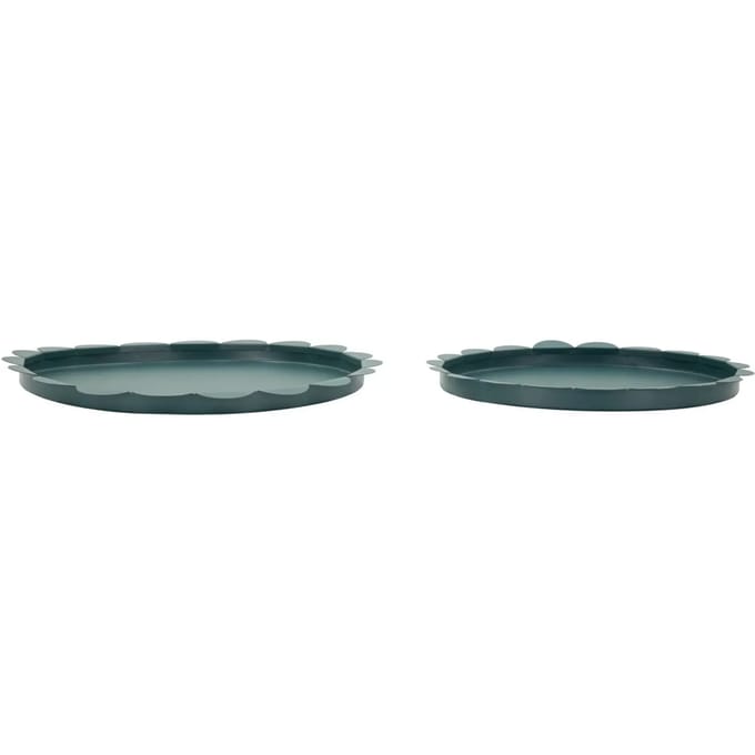 Dienblad Saturn Tray Round Teal Set 2 Pcs Ø 33×2 cm
