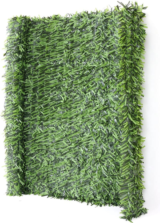 Cosmo Casa - Balkonaccessoires - Privacyheg - Onzichtbaar - Flexibel - Natuurlijk - PVC/IJzerdraad - Groen