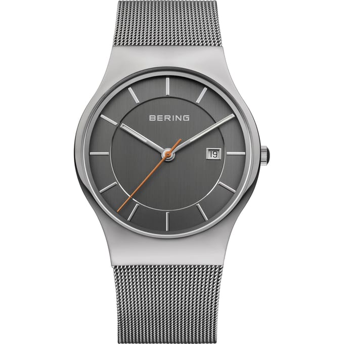 BERING 11938-007 - Horloge - Staal - Grijs - 38 mm