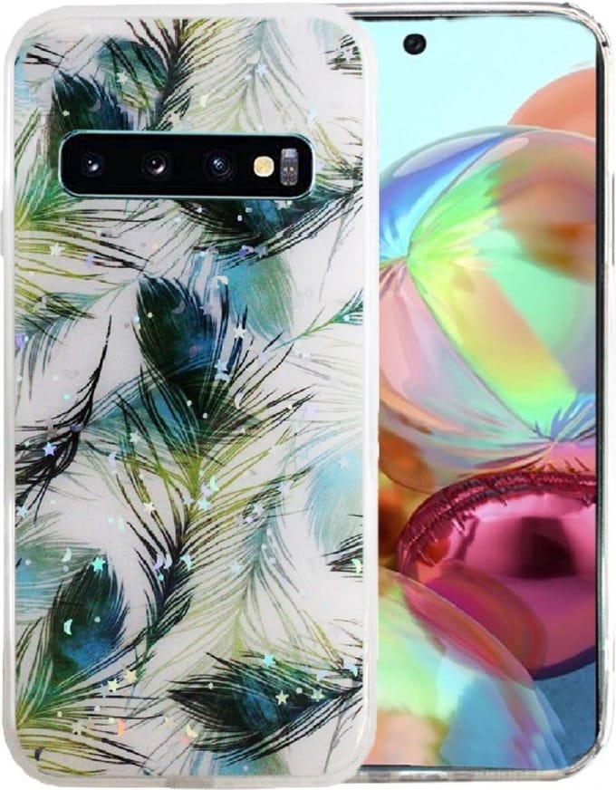 Silicone/TPU back cover Geschikt voor Samsung Galaxy S10 Plus print (3)