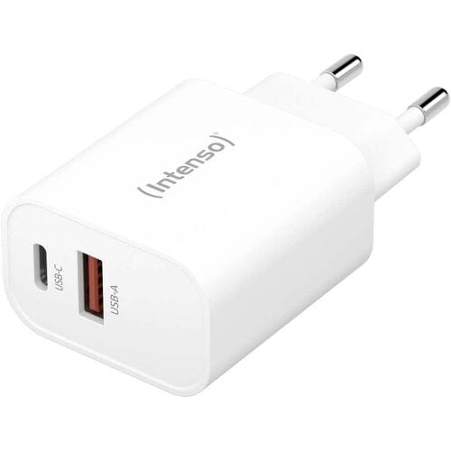 (Intenso) W30AC 30W USB-A en USB-C lichtnetadapter - 1x USB-C - 1x USB-A - wit (7803012)