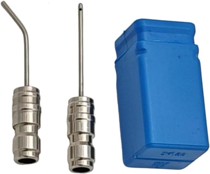 Hogedruk Sproeikop - Roestvrij Staal - Efficiënt Reinigen - Snelle Koppeling - 13.8 x 4 x 1 cm - Zilver