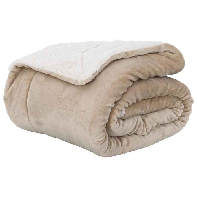 vidaXL - plaid - Beige - 130 - x - 150 - cm - 1 - kg - Fleece