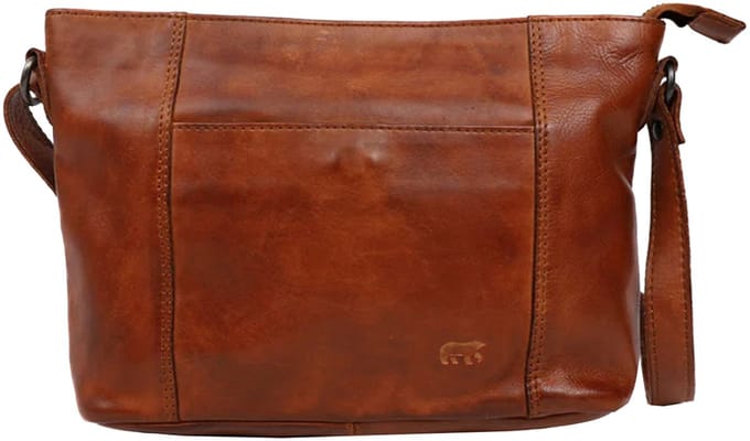 Bear Design Zoë Leren Schoudertas - Cognac