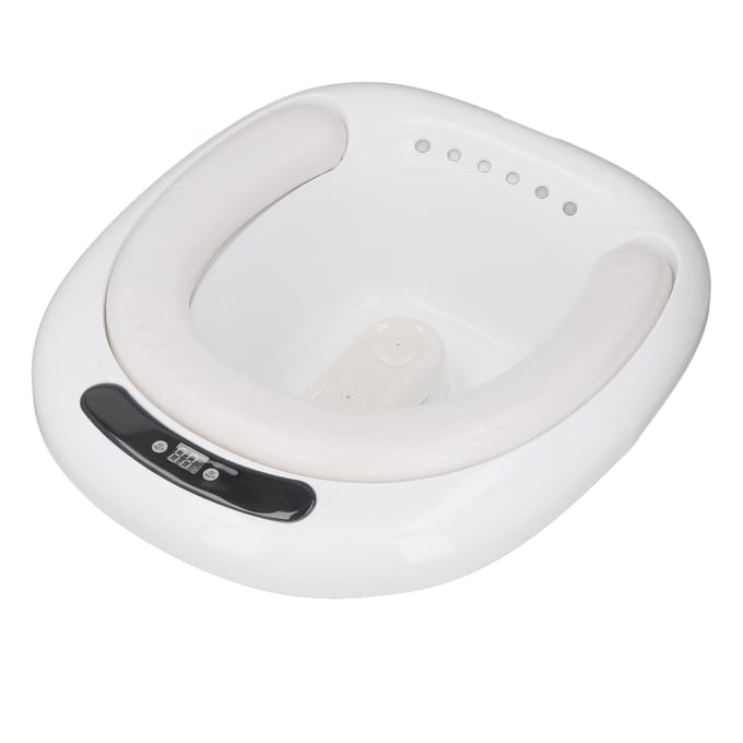 Bain de siège électrique pliable portable 1500 ml conception réglable baignoire de soin post-partum pour les femmes enceintes blanc
