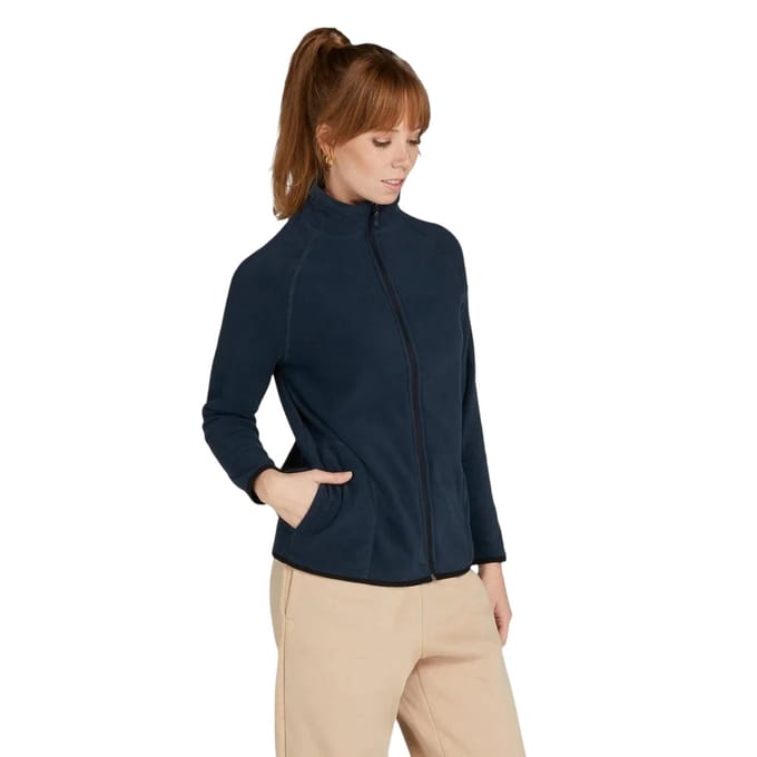 Signature Microfleece Tagless Fleecejack met rits voor dames/dames (Marine)