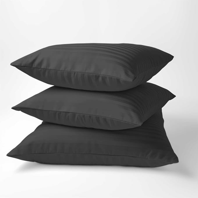 Detexpol Kussensloop Pure Zwart Katoen Satin 40x40 cm