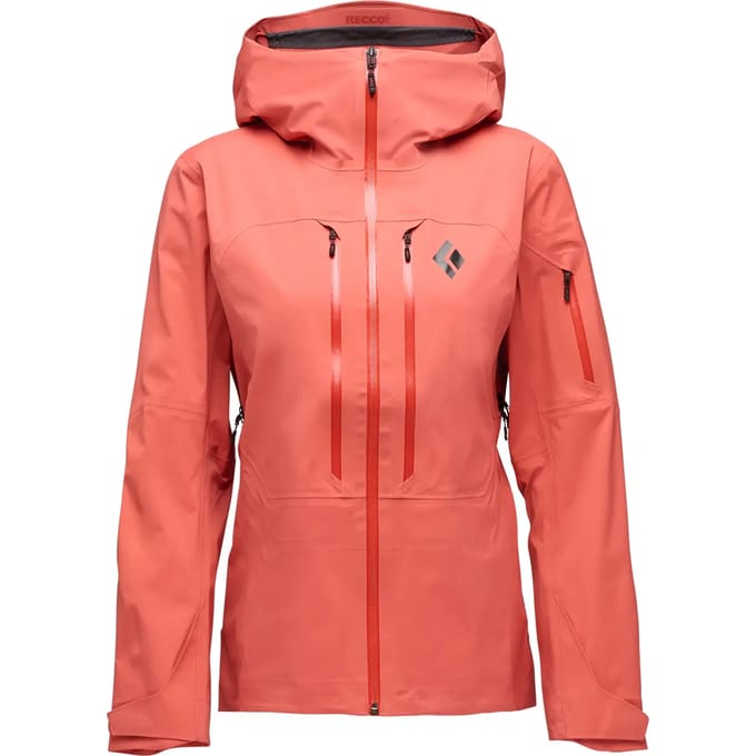 Black Diamond Recon Lt Stretch Shell Jas Oranje L Vrouw