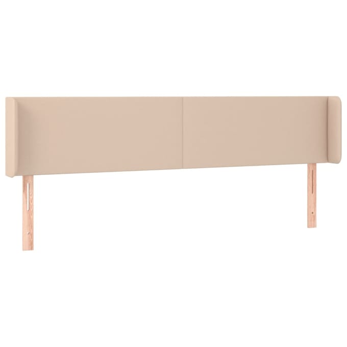 vidaXL - Hoofdbord - LED - 203x16x78/88 - cm - kunstleer - cappuccinokleurig