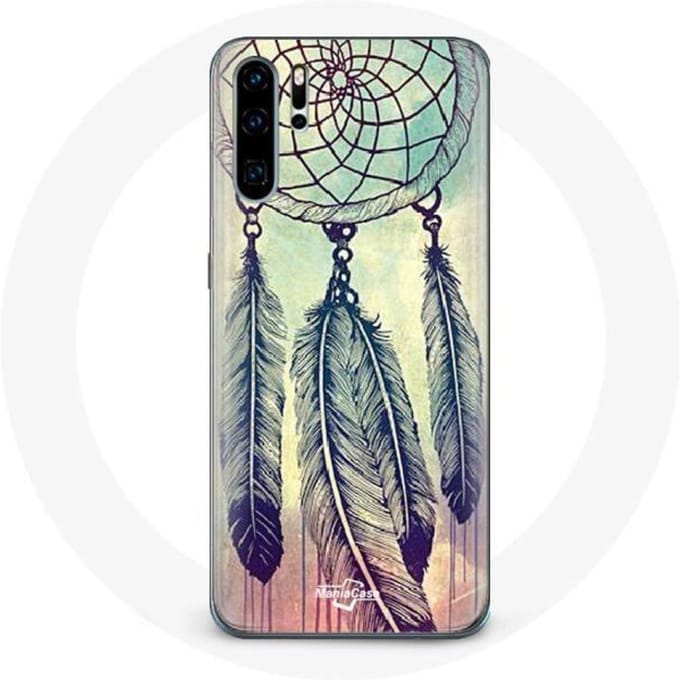 Coque pour Huawei P30 Attrape rêve coloré marron
