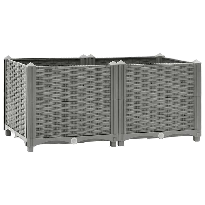 vidaXL - Plantenbak - verhoogd - 80x40x38 - cm - polypropeen