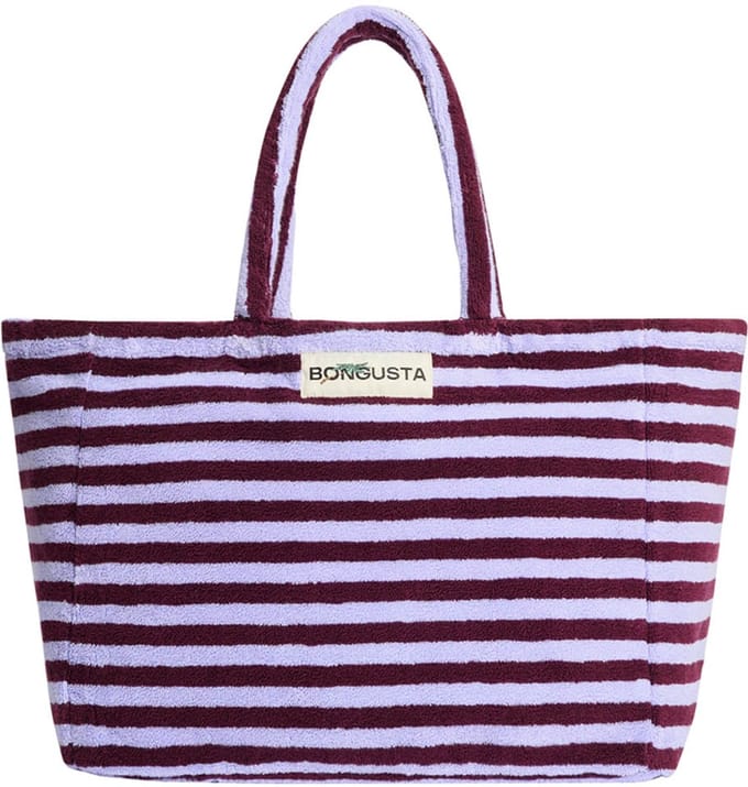 Bongusta Naram Weekend Bag - strandtas - wine & lavender (donkerrood en blauw)
