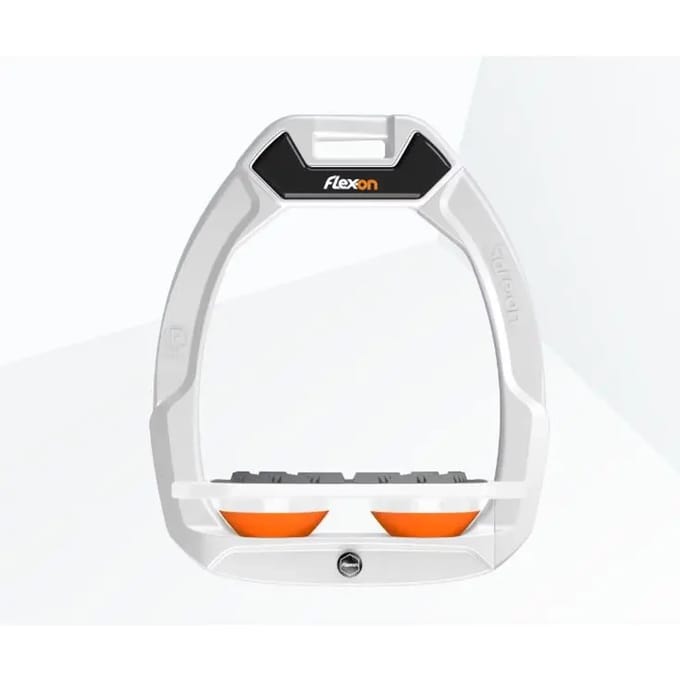 Veiligheidseisen voor paardrijden Plat Grip Wit/Wit/Oranje Flex-On Safe-On