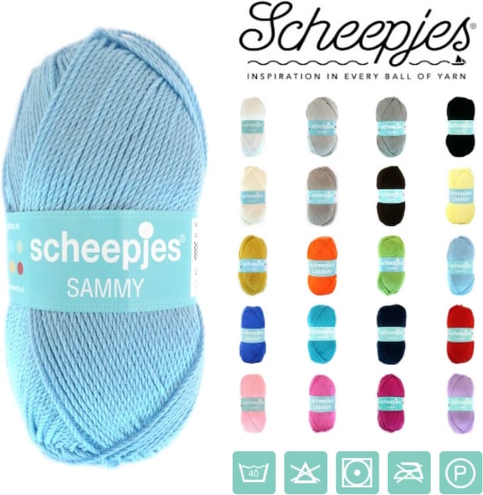 Scheepjes - Sammy - 104 Babyblauw - set van 10 bollen x 100 gram