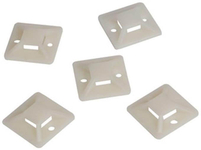 LogiLink kabelbinderhouders, 28 x 28 mm, naturel