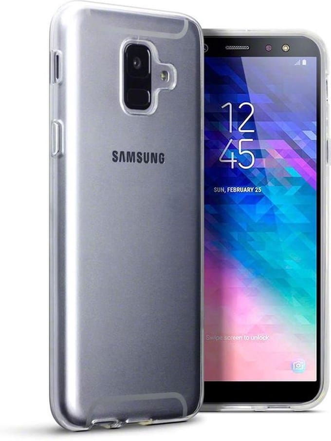 HB Hoesje Geschikt voor Samsung Galaxy A6 Plus - Siliconen Back Cover - Transparant