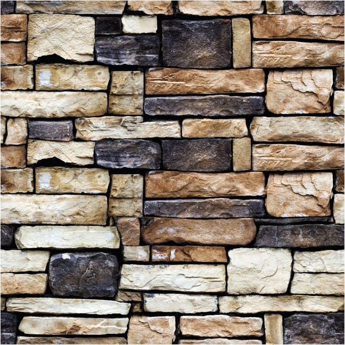 Behangeffect sticker - NIGERIA STONES - 30x30cm