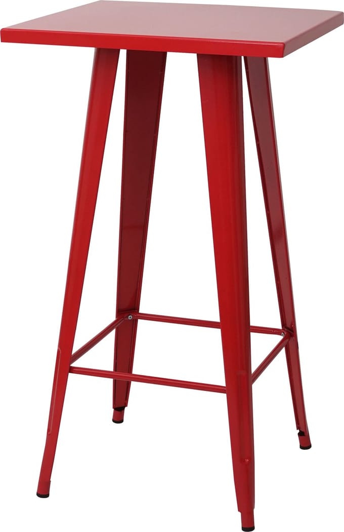 Hoge tafel MCW-A73, bistrotafel bartafel, metaal industrieel ontwerp 105x60x60cm ~ rood