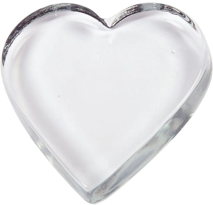 CC Glazen Hart 9x9 cm, per stuk
