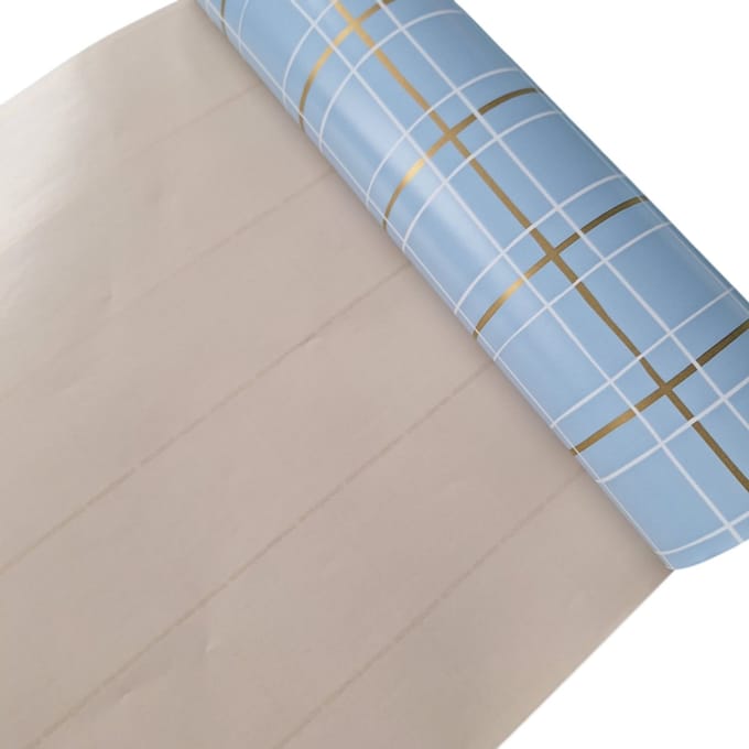 3m Cadeaupapier - ruit - blauw - man - inpakpapier