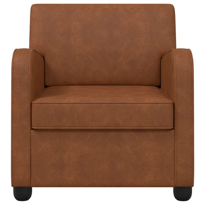 vidaXL - Fauteuil - Antiek - Bruin - Kunstleer