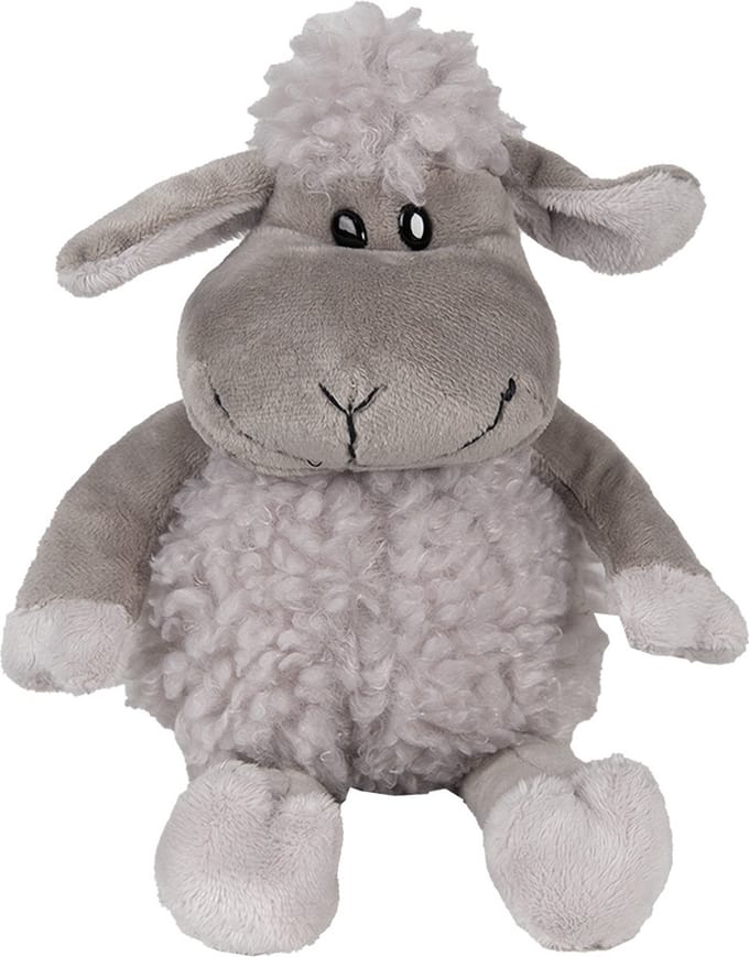 Clayre & Eef Knuffel Schaap 10x15x19 cm Grijs Pluche