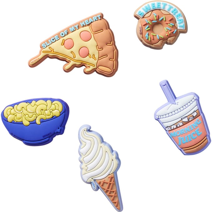 Crocs Funny Foods 5 Pack Accessoires Veelkleurig