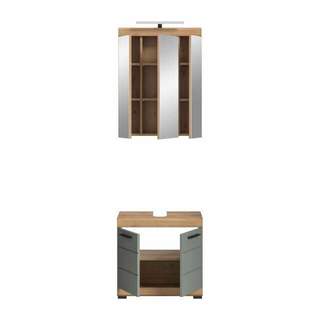 Scout badkamercombinatie salie MDF TZ Artisan eiken NB - 34x60x191cm