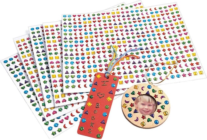 Colorations 3D Edelsteenstickers knutselpakket 2150 stuks multi kleuren.