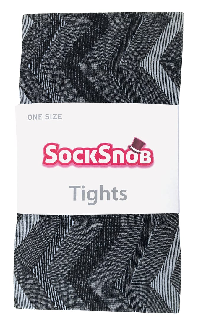 Sock Snob Dames80 denier ondoorzichtig patroon panty's - Weef Zwart / wit