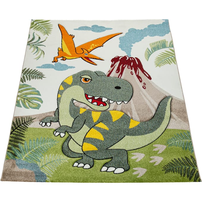 Kindertapijt Diamora groen 133 cm vierkant