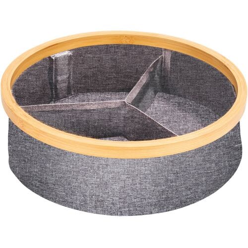 WENKO Bamboe wasmand (rond/3 vakken)
