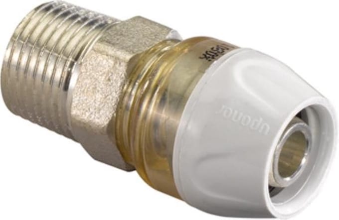 Uponor RTM Rechte Overgangsfitting - 20 mm x 1/2" Buitendraad - Steekkoppeling Zonder Perstang