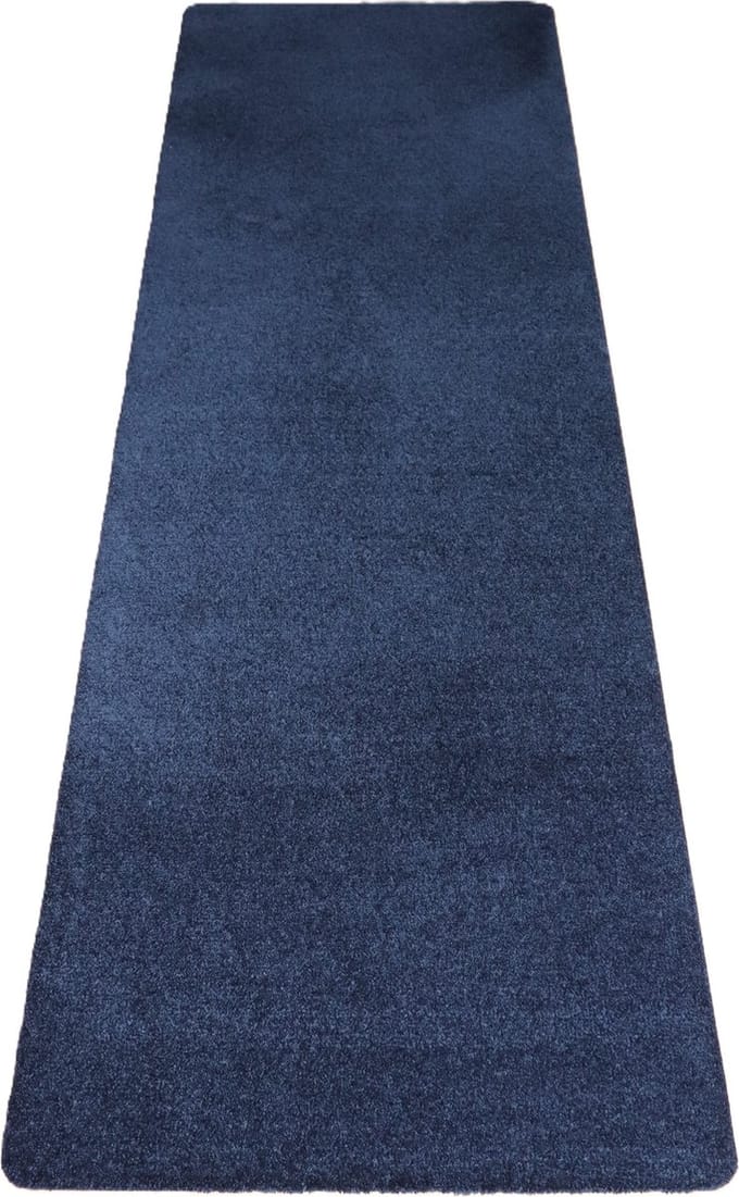 PRIMA - Soft - Badmat - wastafelmat - loper - donker blauw - 60x180cm - antislip