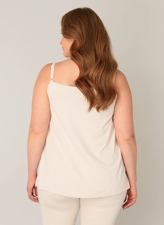 BASE LEVEL CURVY Alexa Top - Light Beige - maat 5(58/60)