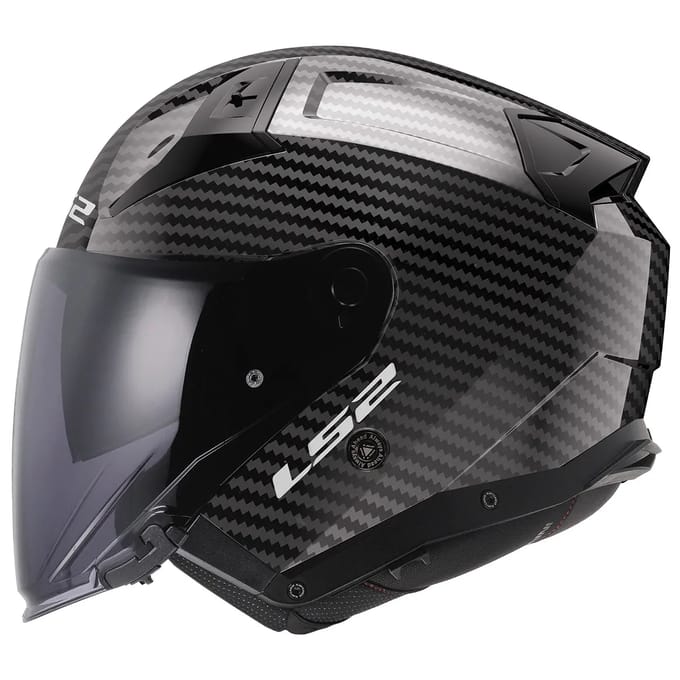 LS2 OF603 Infinity II Glossy Carbon Jethelm - Helm