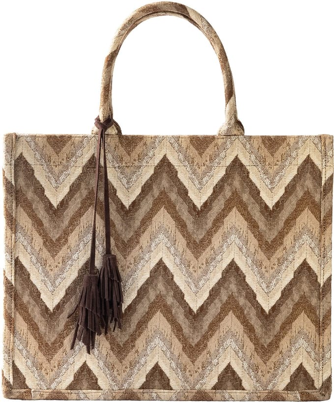 MARCELLO | tote-bag | shopper Pumice stone | 43x34x13 cm | bruin | Hoii