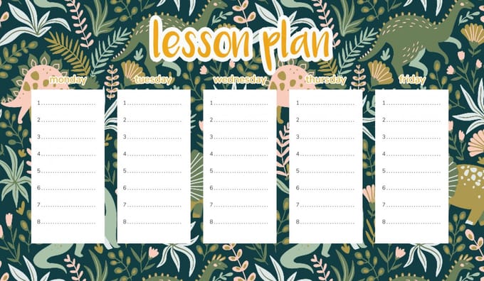 Wallvy - Magnetisch Lesrooster - Groene Dinosaurussen - 30x17,5cm - Personaliseerbaar