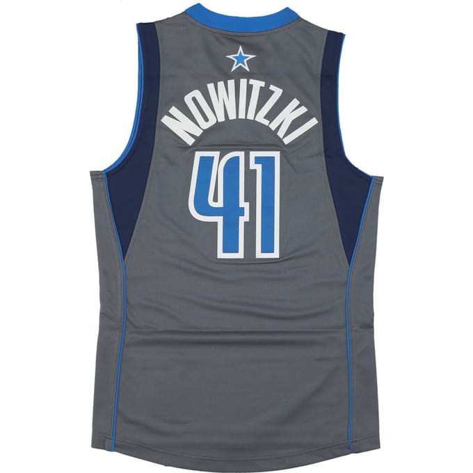 Basketbaltanktop heren Nba Alternate Jersey 2003 nr. 41 Dirk Nowitzki Dalmav grijs