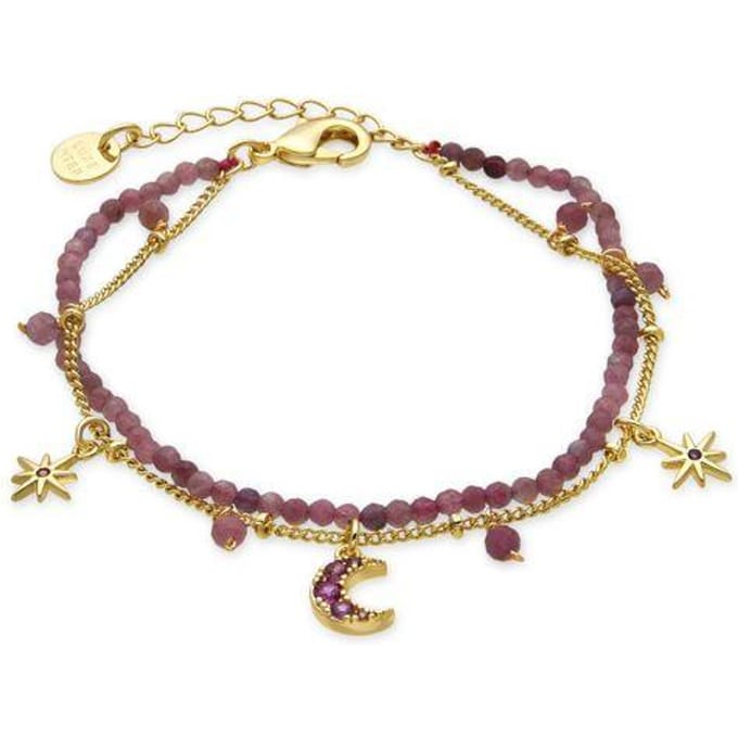Luxenter Armband met Roze Kristal 18k goud afwerking - Ethal