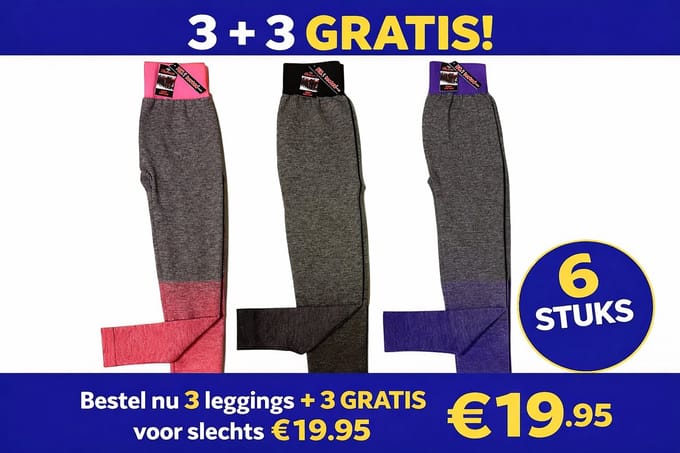 Belucci Dames Legging 3 pack maat S/M