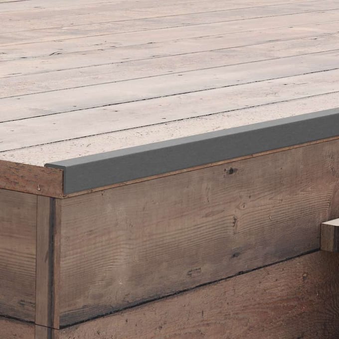 vidaXL - Terras - hoekplinten - 5 - st - 170 - cm - HKC - grijs