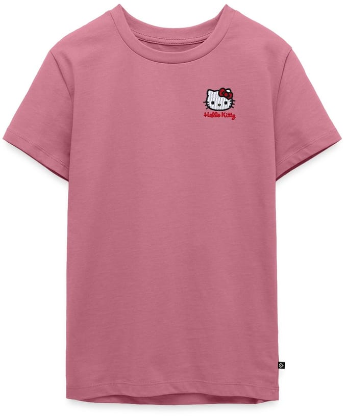 Hello Kitty Geborduurd Portret Premium T-Shirt Tiener