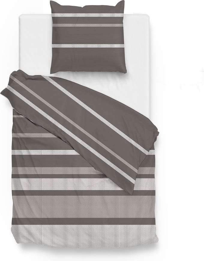 Zo! Home Paxton Dekbedovertrek - Eenpersoons - 140x200/220 cm - Taupe