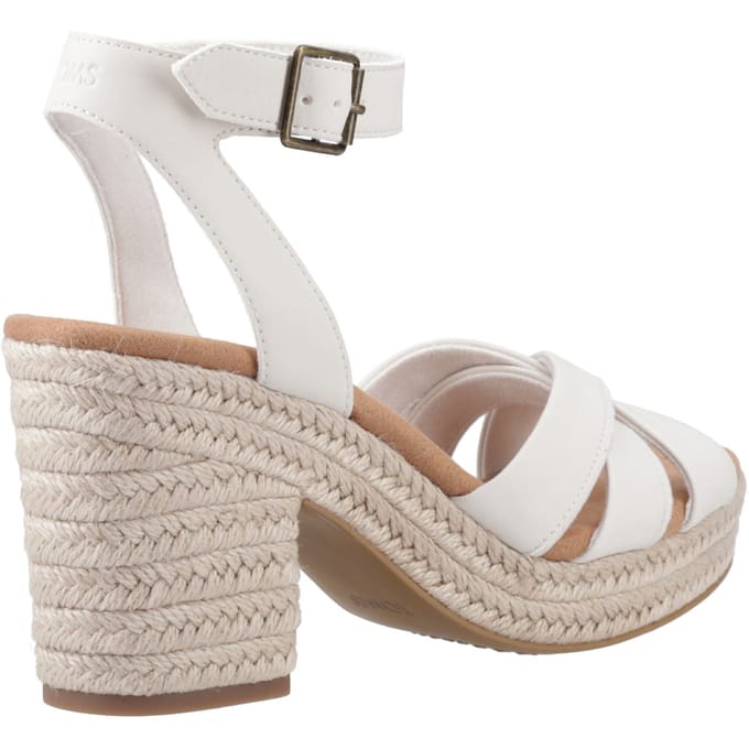 TOMS Majorca Strappy Leer Vrouwen Licht Zand Sandalen