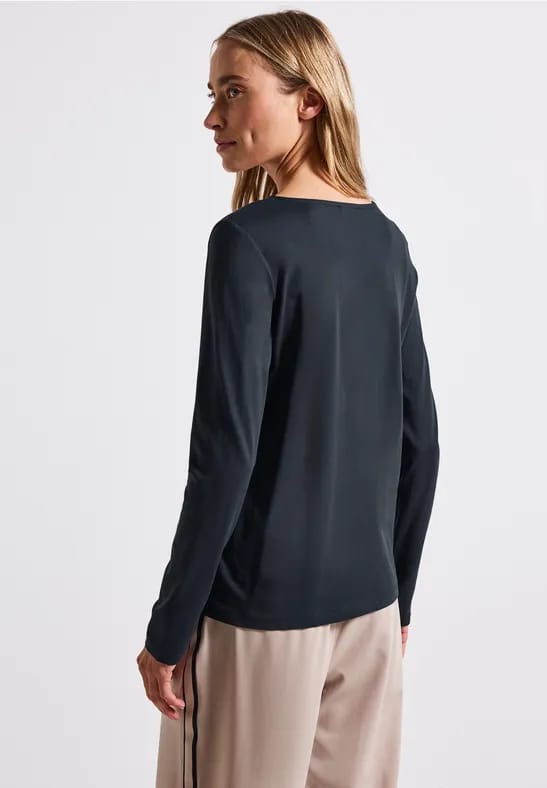 Overhemd met lange mouwen in effen kleur