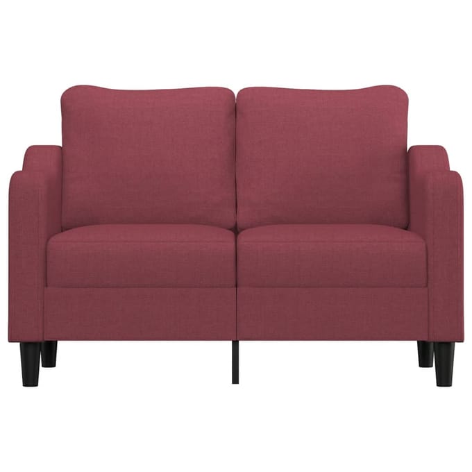 vidaXL - Tweezitsbank - 120 - cm - stof - wijnrood