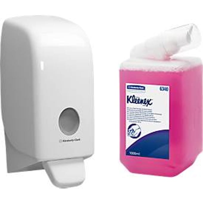 Voordeelset Kleenex® Aquarius zeepdispenser + 1 vulling schuimzeep