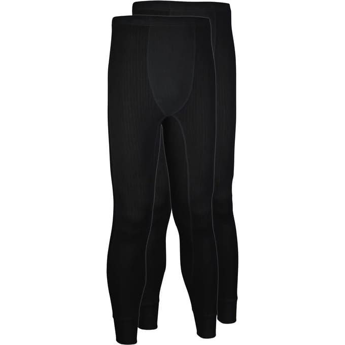 Avento Thermobroek Mannen - 2-Pack - Zwart - Maat S