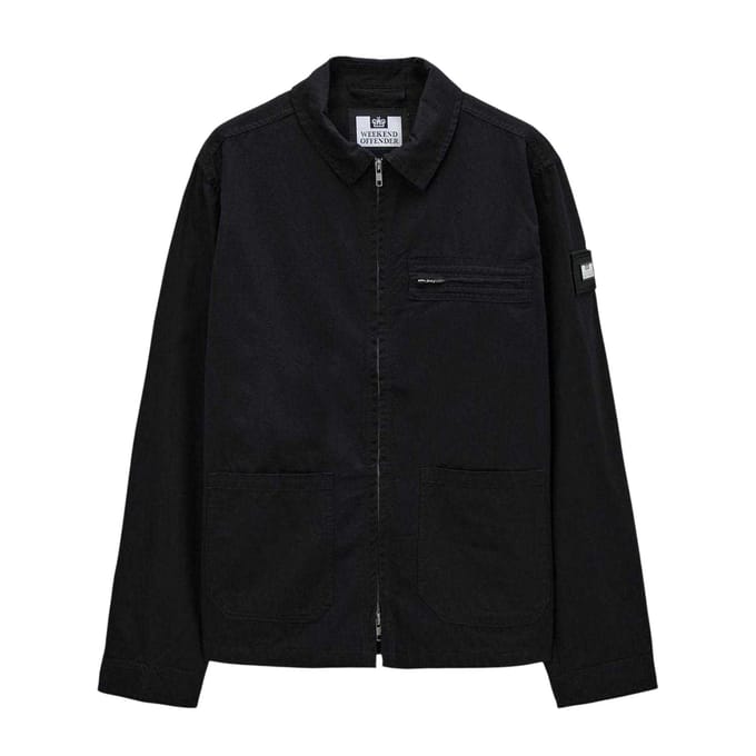 Weekend Offender Katoenen overhemd heren (Zwart)